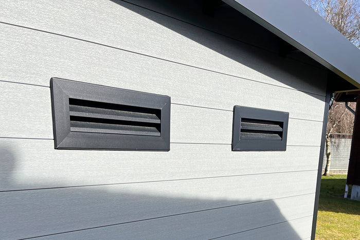 Wolff Finnhaus WPC-Haus Tona 5024 Anthrazit mit Wandpaket