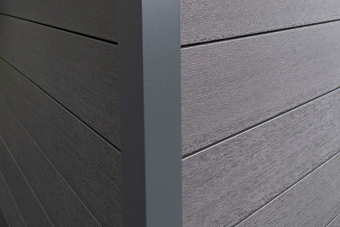 Wolff Finnhaus WPC-Haus Tona 5024 Anthrazit mit Wandpaket