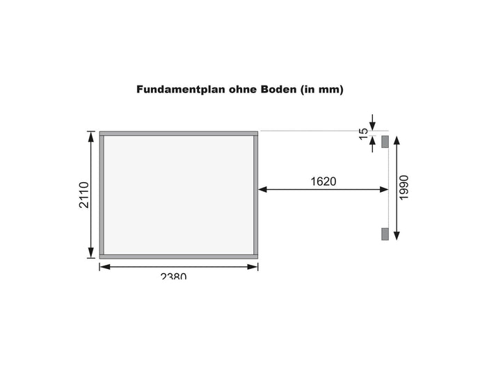Karibu Gerätehaus Merseburg 5 SET mit Anbaudach
