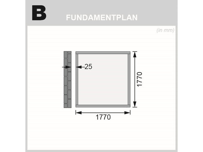 Karibu Gartenhaus Wandlitz 2 terragrau 19 mm