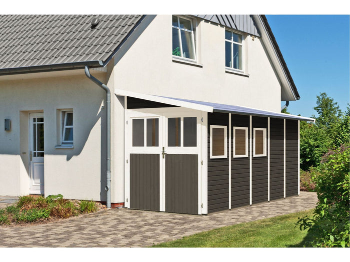 Karibu Gartenhaus Wandlitz 5 terragrau 19 mm