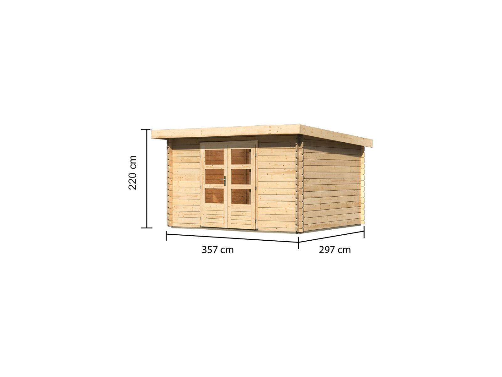 Karibu Gartenhaus Bastrup 7 natur