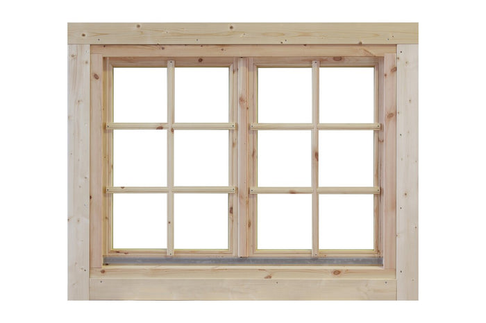 Wolff Finnhaus Doppelfenster Alina 40 Isoliert