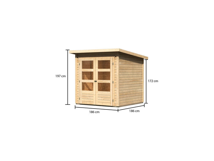 Karibu Gartenhaus Stockach 2 natur