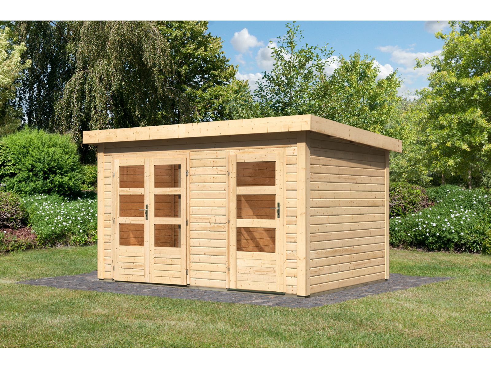 Karibu Gartenhaus Schönbuch 1 38 mm 2-Raum-Haus