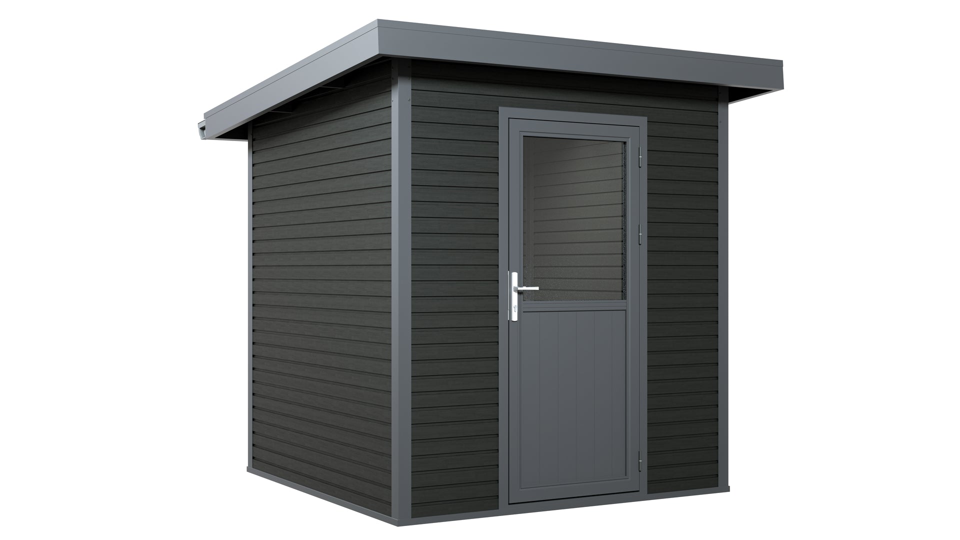 WPC Gartenhaus Linia 2020 inkl. Dachrinnen-Set, 2-farbig Grau/Anthrazit