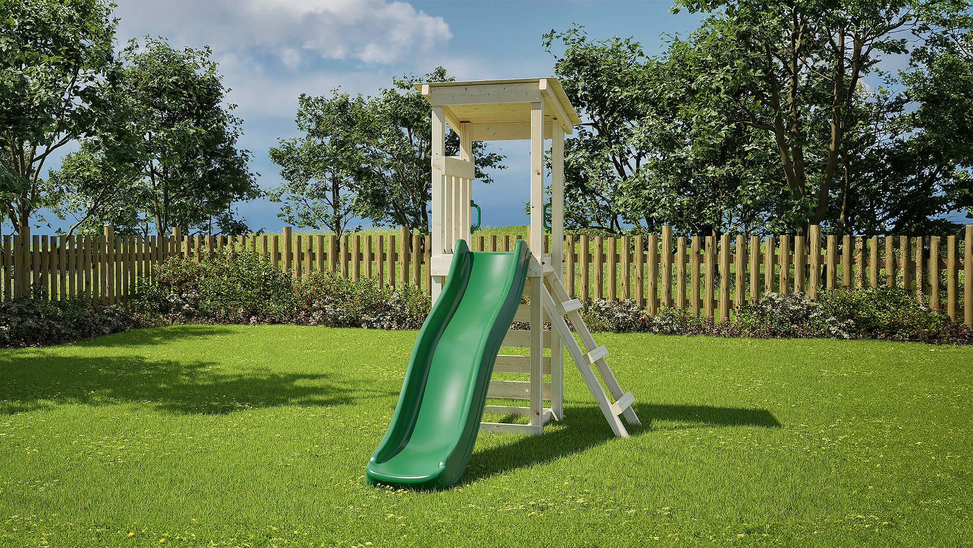 Weka Kinderspielturm Nizza inkl. Rutsche und Kletterwand