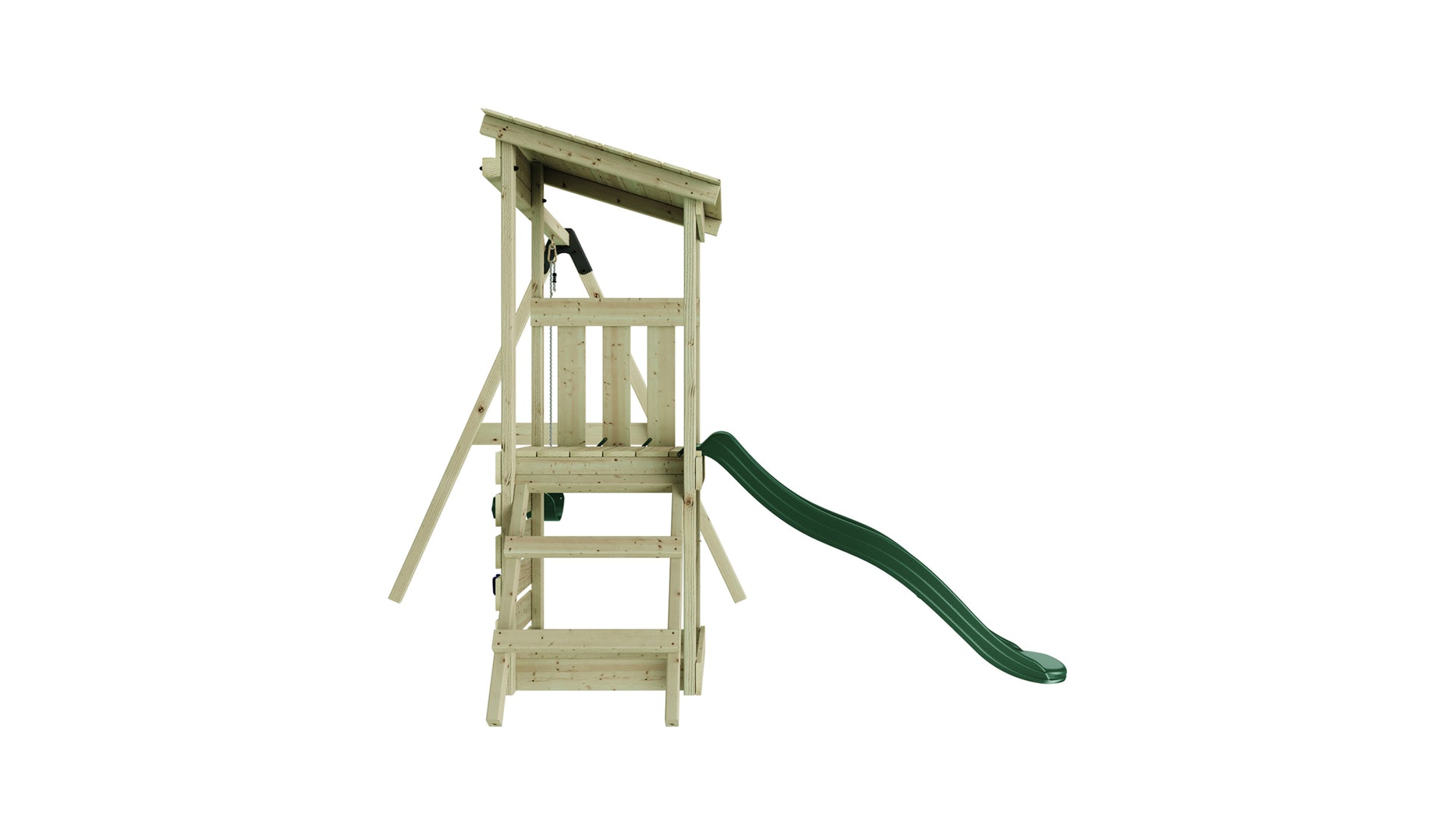 Weka Kinderspielturm Lyon inkl. Rutsche, Kletterwand und Einzelschaukel