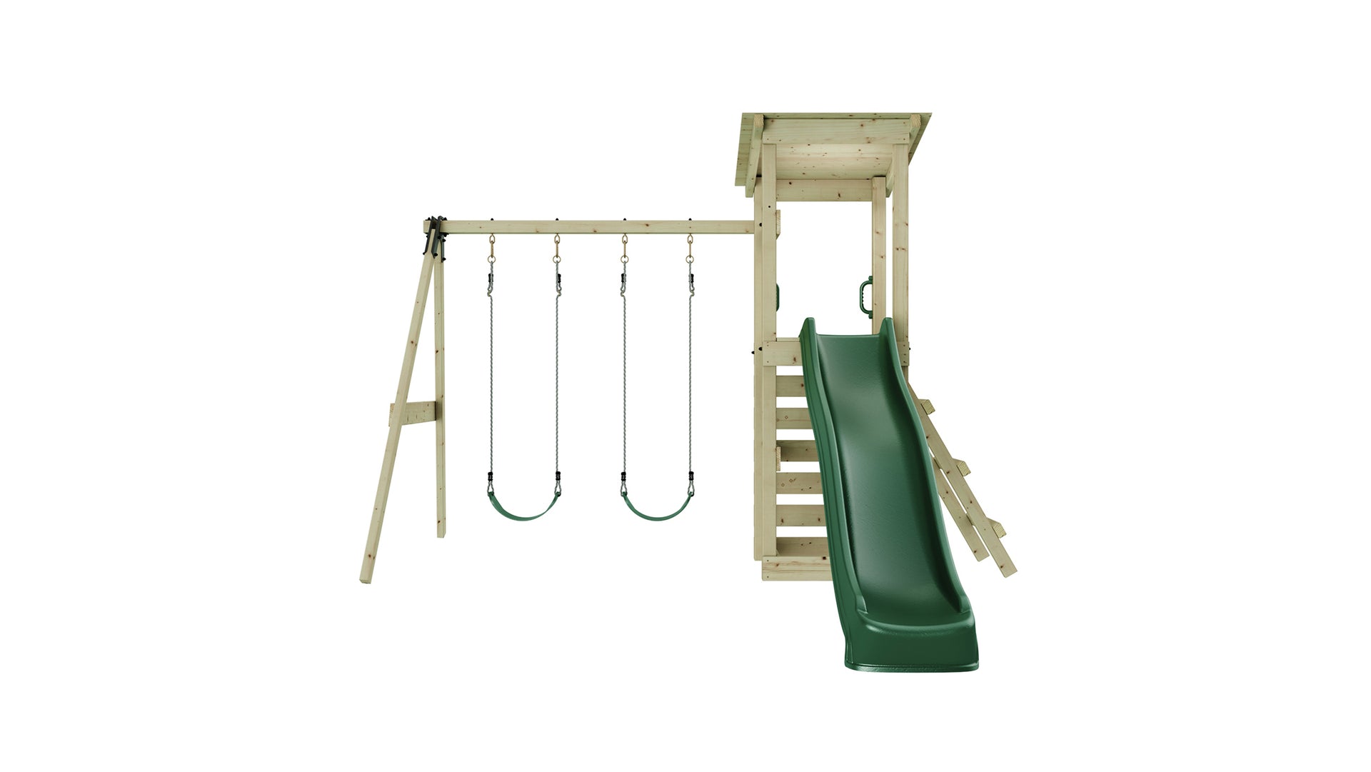 Weka Kinderspielturm Neapel inkl. Rutsche, Kletterwand und Doppelschaukel