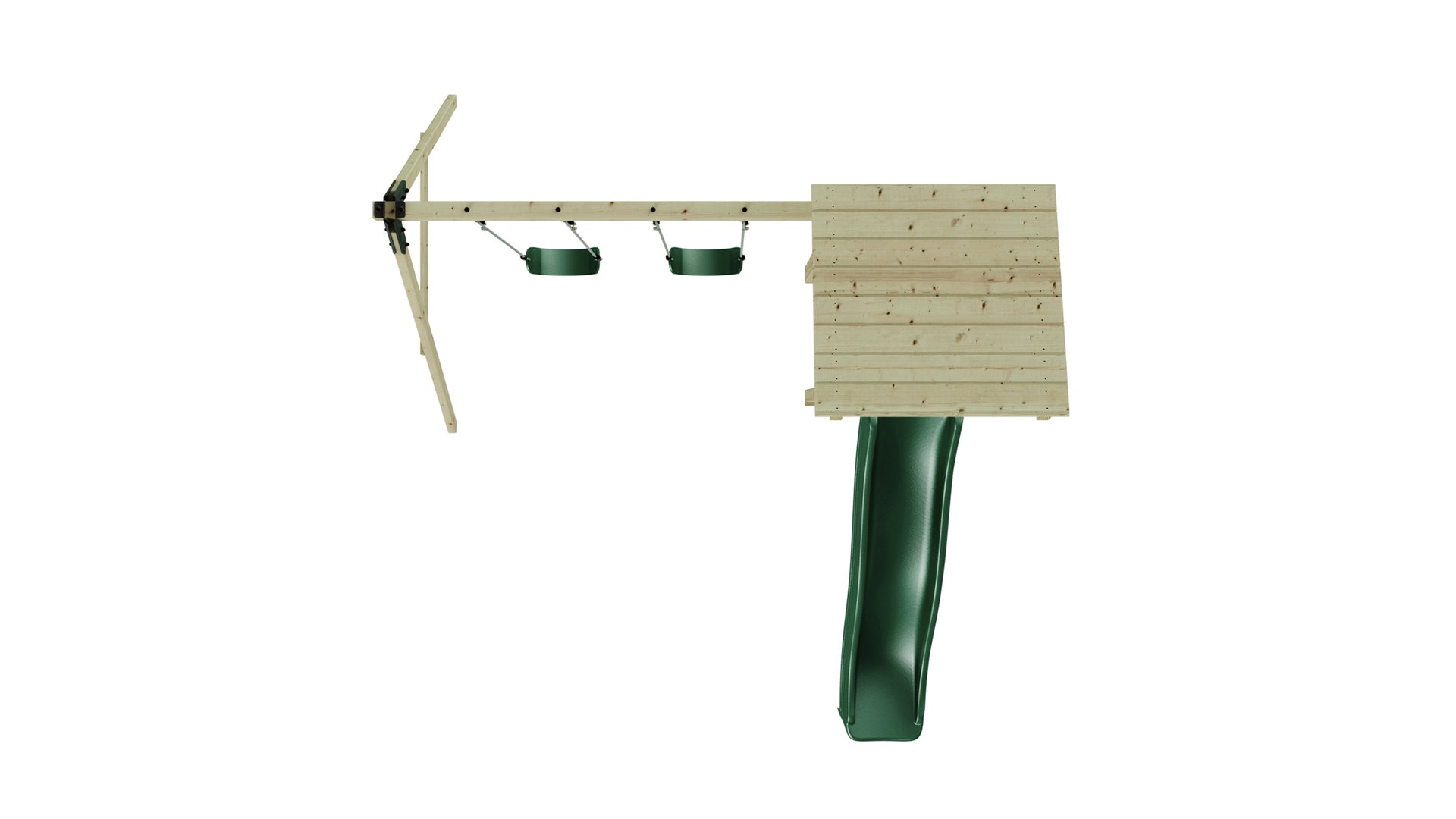 Weka Kinderspielturm Neapel inkl. Rutsche, Kletterwand und Doppelschaukel