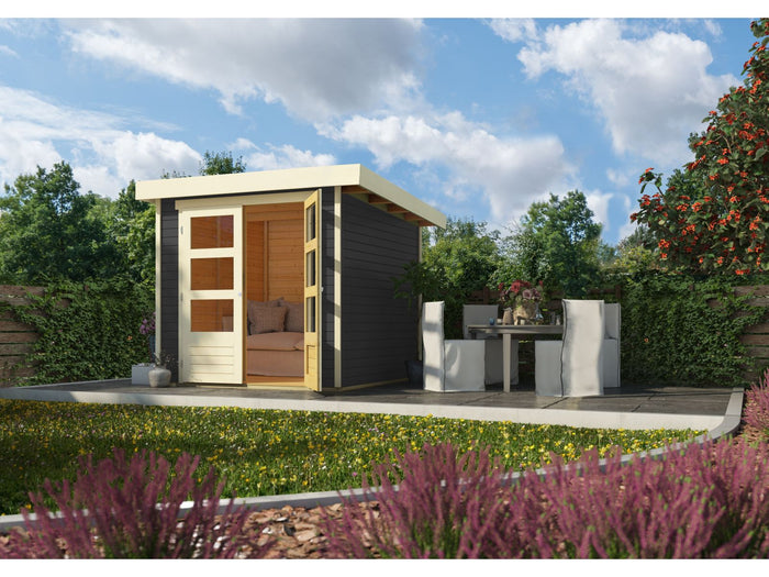 Karibu Gartenhaus Askola 2 terragrau 19 mm