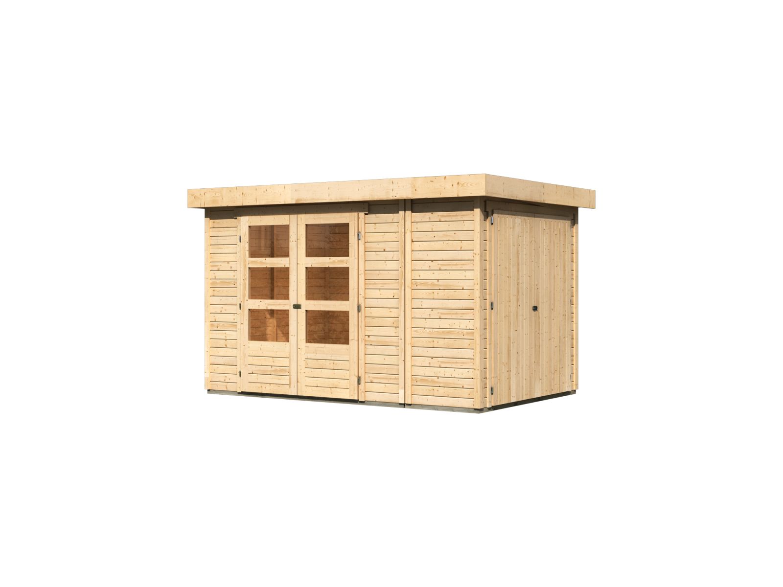 Karibu Gartenhaus Retola 3 inkl. Anbauschrank