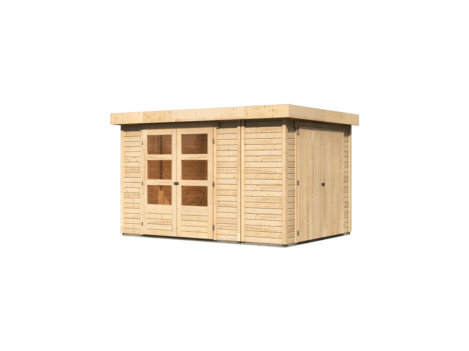Karibu Gartenhaus Retola 4 inkl. Anbauschrank