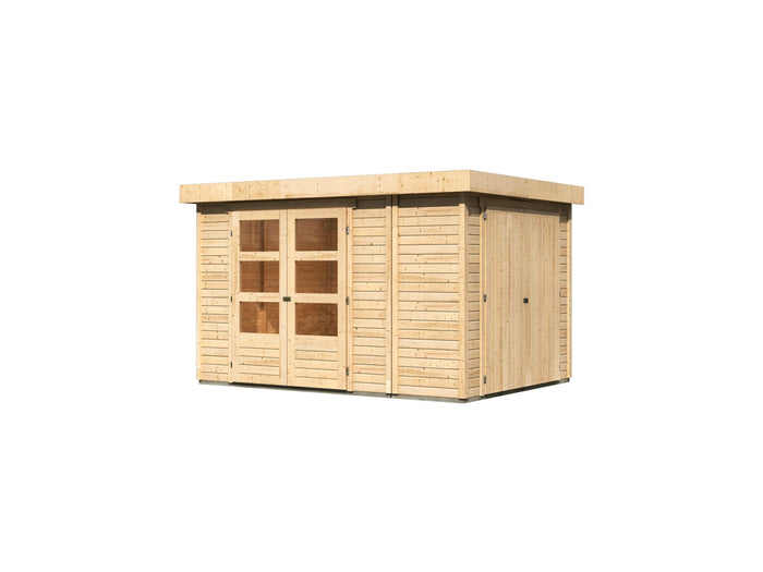 Karibu Gartenhaus Retola 4 inkl. Anbauschrank