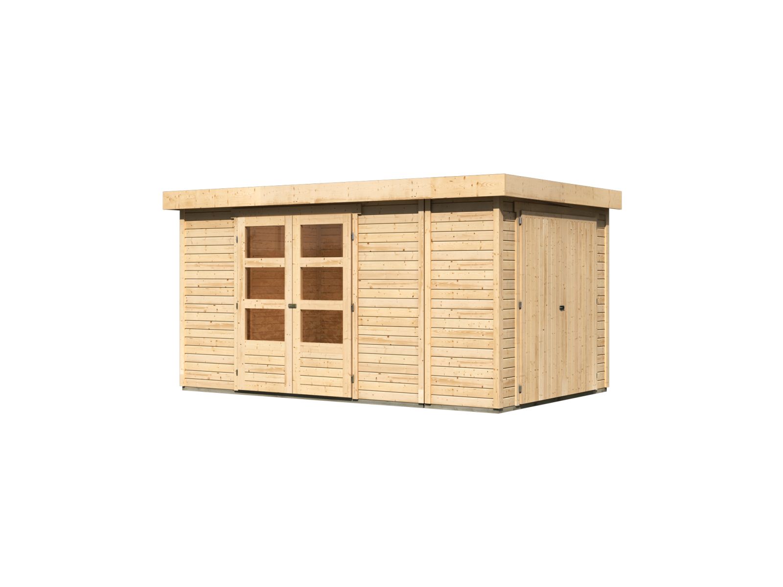 Karibu Gartenhaus Retola 6 inkl. Anbauschrank