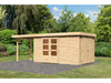 Karibu Gartenhaus Retola 6 mit Anbauschrank und Anbaudach 2,40 Meter