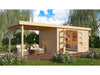 Karibu Gartenhaus Retola 6 mit Anbaudach 2,80 Meter