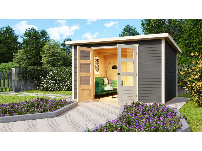 Karibu Gartenhaus Stockach 5 in terragrau