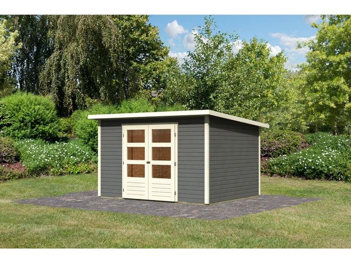 Karibu Gartenhaus Stockach 5 in terragrau