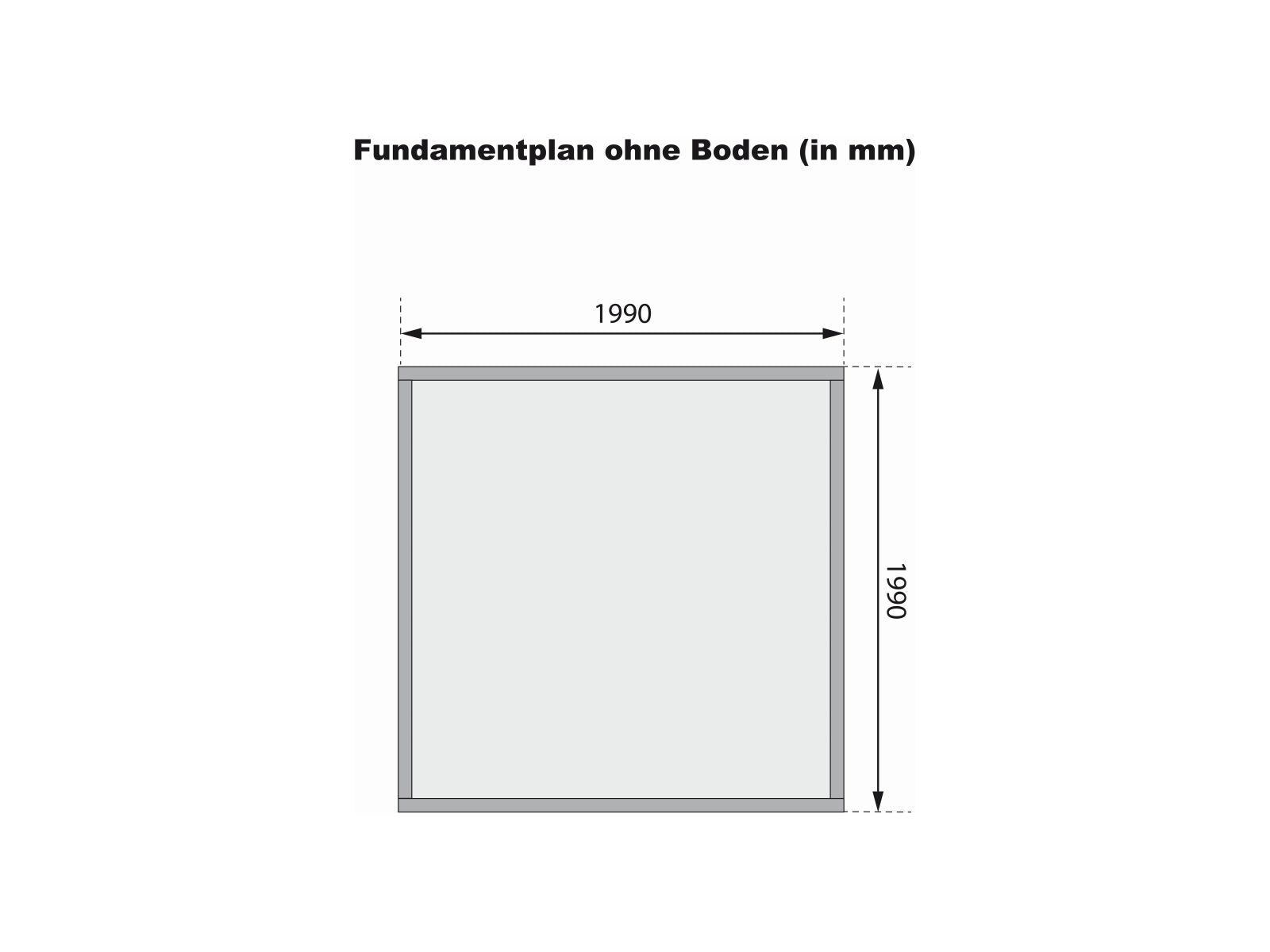 Karibu Gartenhaus Kandern 1 natur 28 mm