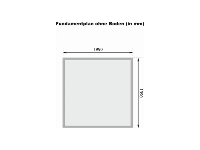 Karibu Gartenhaus Kandern 1 natur 28 mm