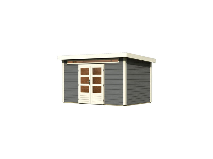 Karibu Gartenhaus Kandern 7 in terragrau 28 mm