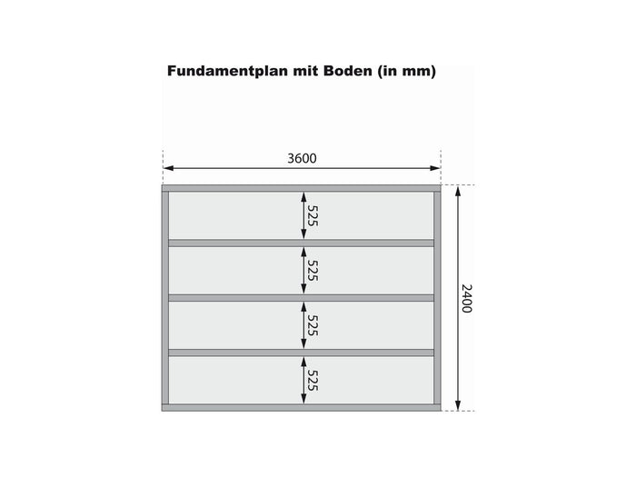 Karibu Gartenhaus Kandern 7 in terragrau 28 mm