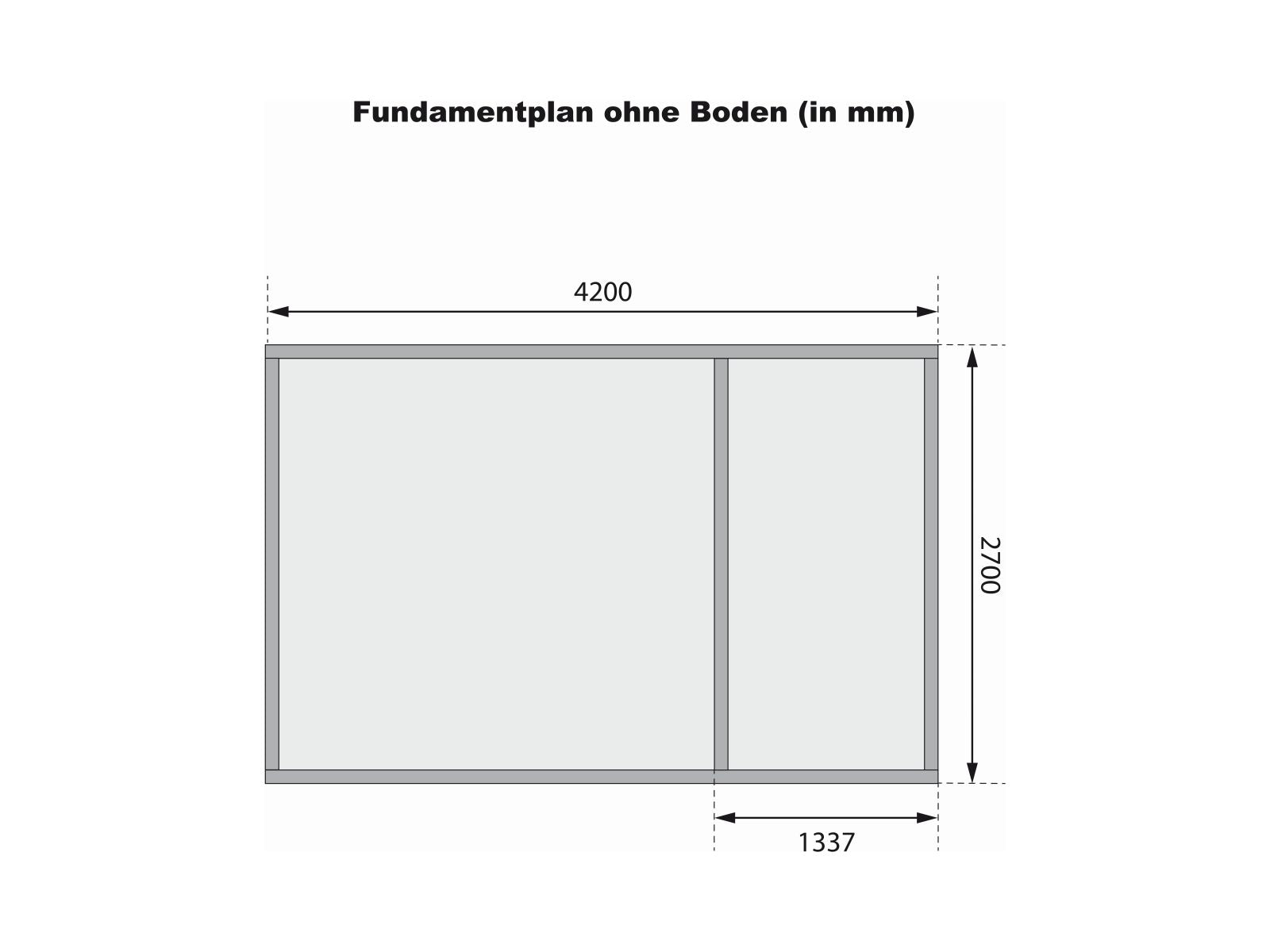 Karibu Gartenhaus Mattrup 2-Raum-Haus in terragrau 28 mm