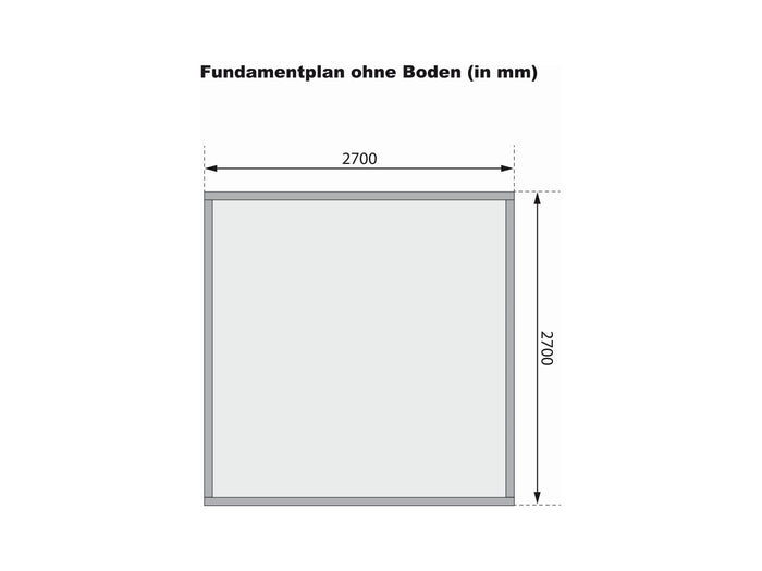 Karibu Gartenhaus Qubic 2 natur