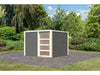 Karibu Gartenhaus Qubic 2 terragrau