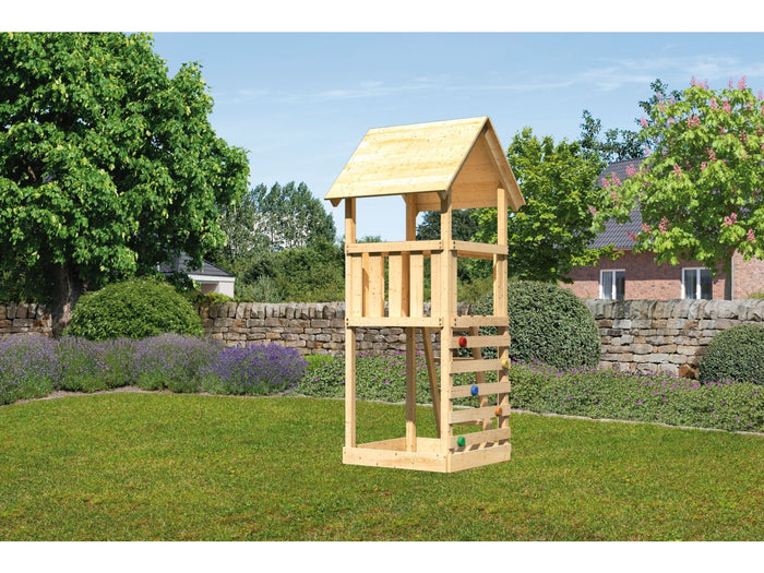 Karibu Spielturm Lotti mit Kletterwand