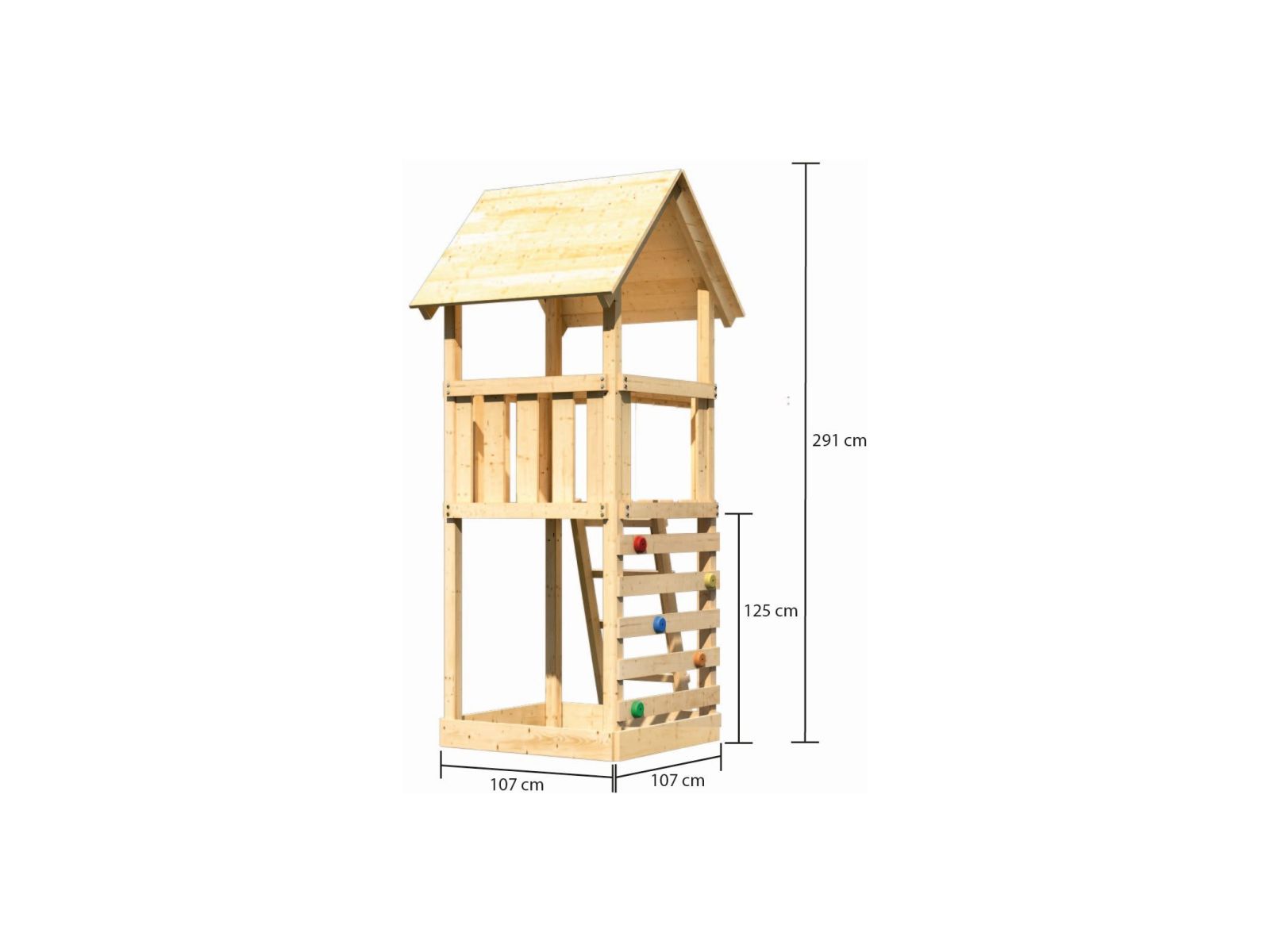 Karibu Spielturm Lotti mit Kletterwand