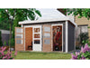 Karibu Gartenhaus Schönbuch 1, 38 mm 2-Raum-Haus - terragrau