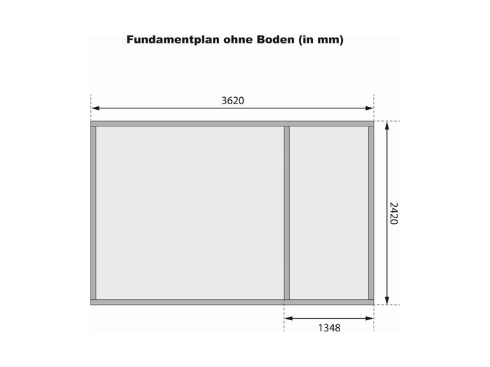 Karibu Gartenhaus Schönbuch 1, 38 mm 2-Raum-Haus - terragrau