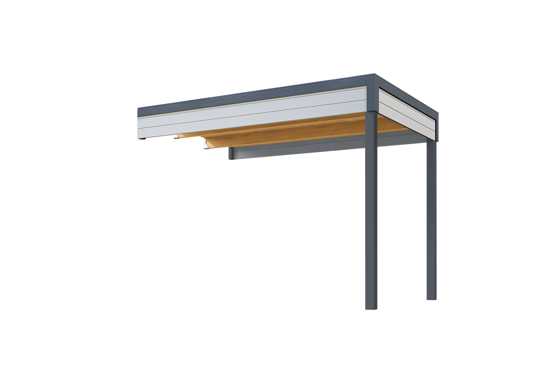 Weka Anbaudach 2 für Batu 1, 300 x 200 cm, Hellgrau