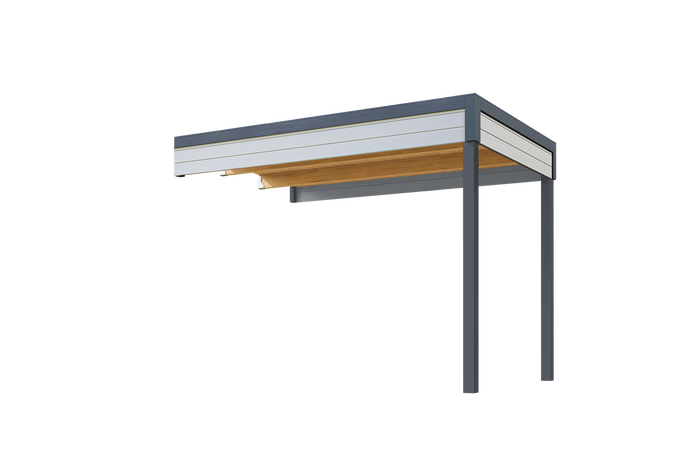 Weka Anbaudach 2 für Batu 1, 300 x 200 cm, Hellgrau