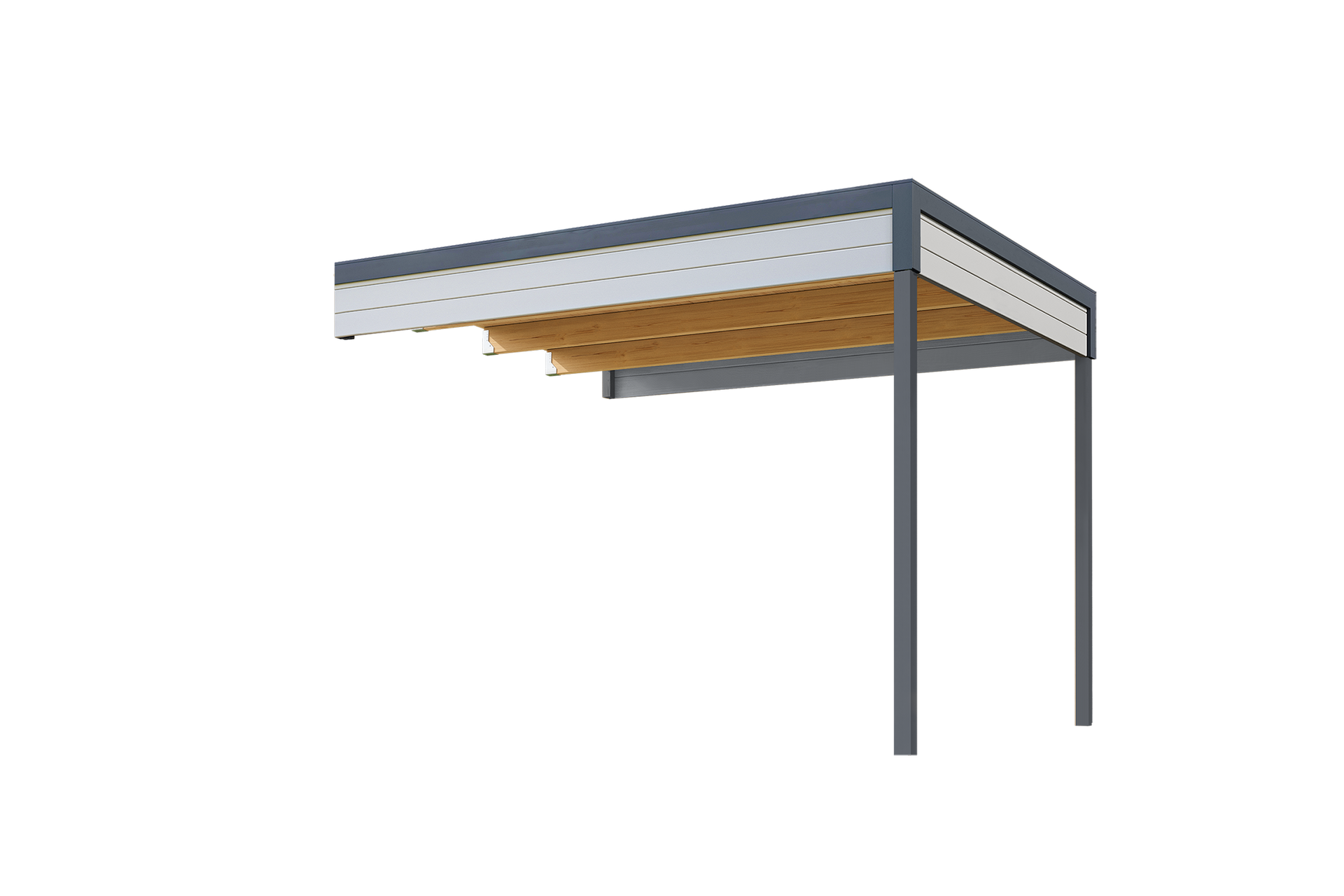 Weka Anbaudach 2 für Batu 2, 300 x 250 cm, Hellgrau