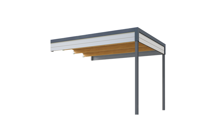 Weka Anbaudach 2 für Batu 2, 300 x 250 cm, Hellgrau