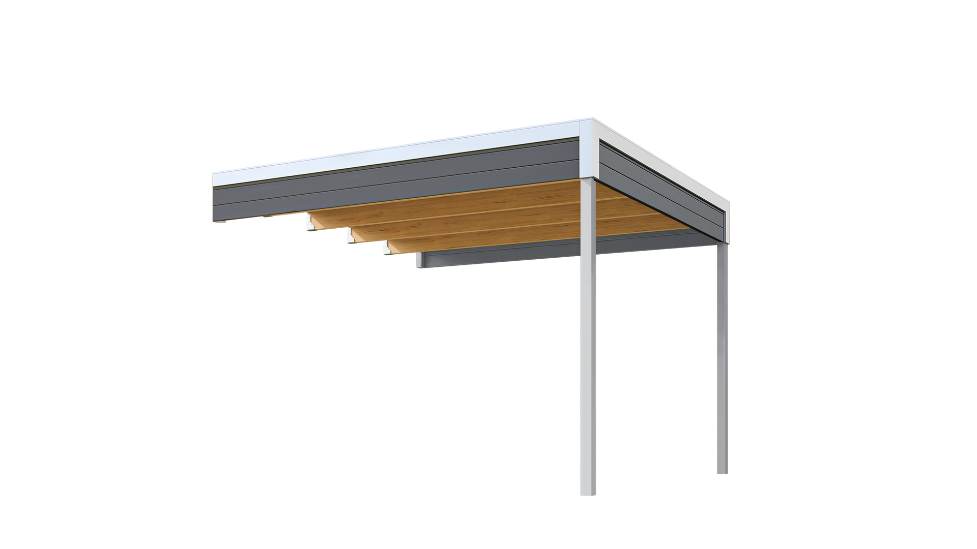 Weka Anbaudach 2 für Batu 3, 300 x 300 cm, Dunkelgrau