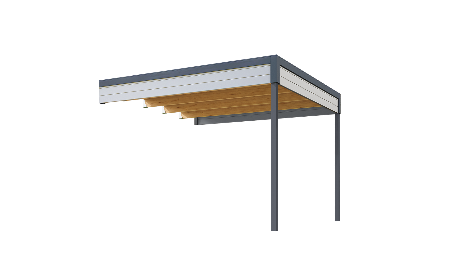Weka Anbaudach 2 für Batu 3, 300 x 300 cm, Hellgrau