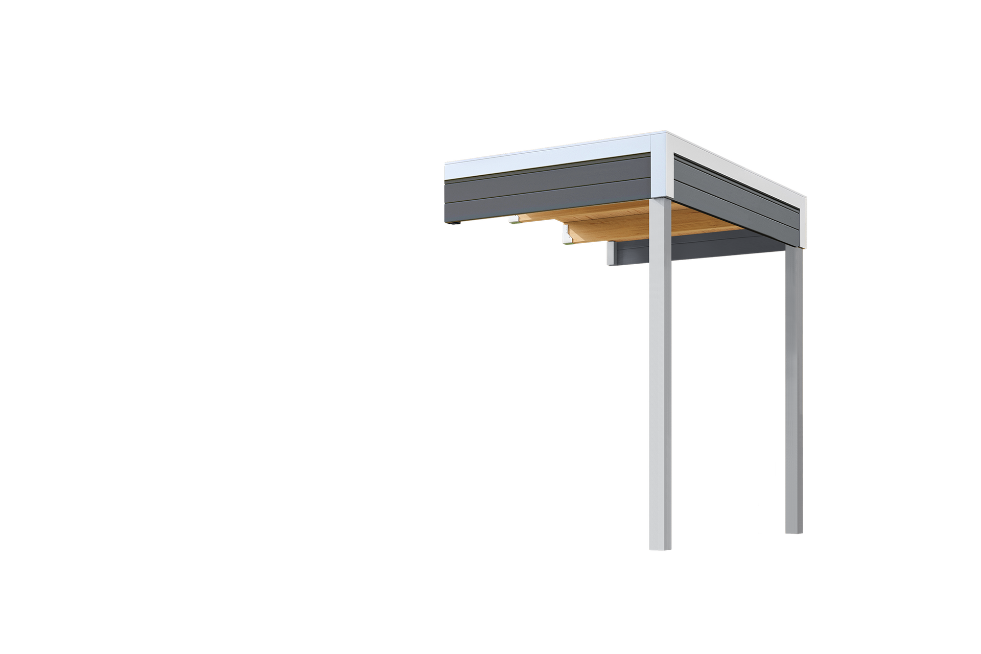 Weka Anbaudach 1 für Batu 1, 150 x 200 cm, Dunkelgrau