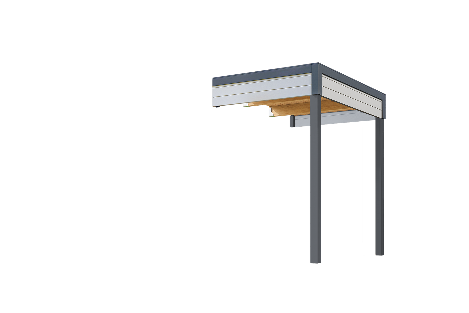 Weka Anbaudach 1 für Batu 1, 150 x 200 cm, Hellgrau