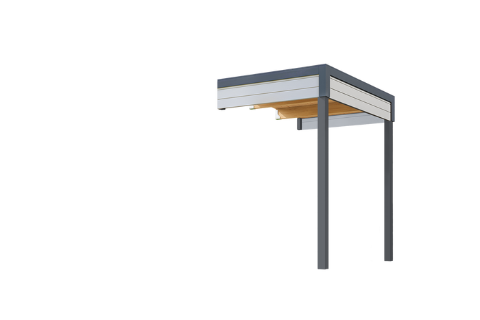 Weka Anbaudach 1 für Batu 1, 150 x 200 cm, Hellgrau