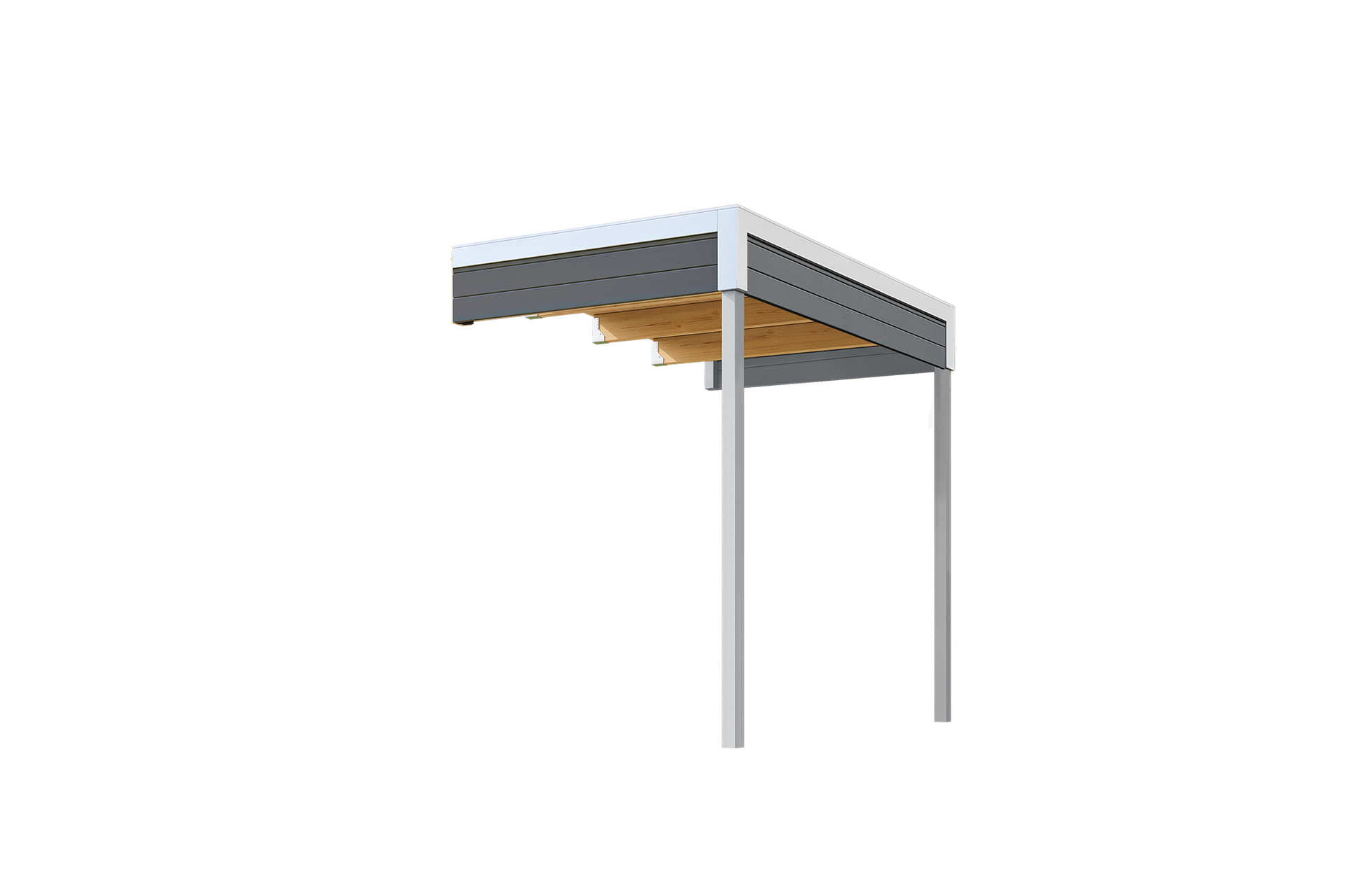 Weka Anbaudach 1 für Batu 2, 150 x 250 cm, Dunkelgrau