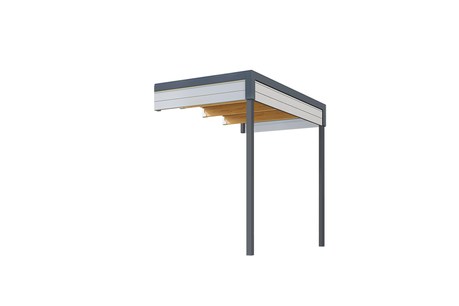 Weka Anbaudach 1 für Batu 2, 150 x 250 cm, Hellgrau