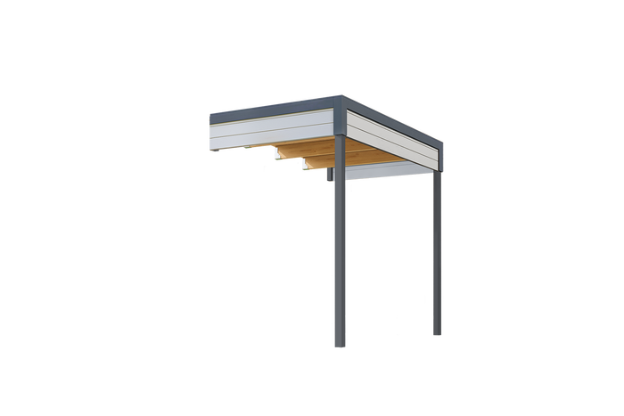 Weka Anbaudach 1 für Batu 2, 150 x 250 cm, Hellgrau