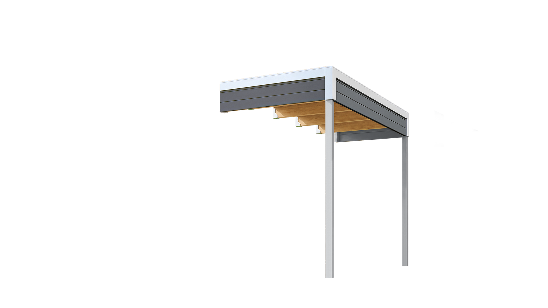 Weka Anbaudach 1 für Batu 3, 150 x 300 cm, Dunkelgrau