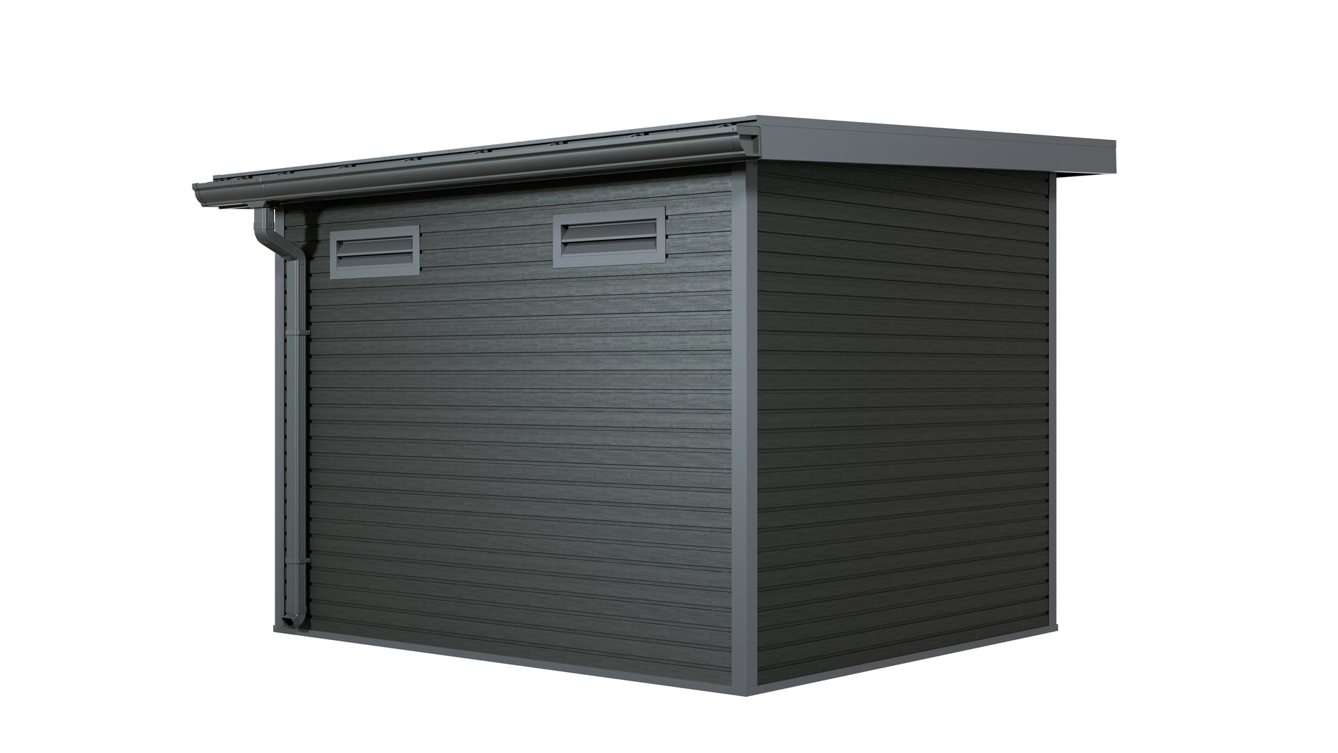 WPC Gartenhaus Linia 2824 inkl. Dachrinnen-Set, 2-farbig in Grau/Anthrazit