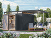 Karibu Metallhaus Aurum 3,5 in Anthrazit, inkl. Anbaudach 2 m