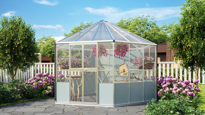 Vitavia Vogelvoliere Circus 9000 Alu, inkl. Fundament